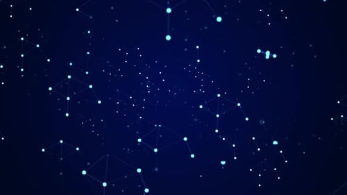 Abstract Glowing Geometric Network Background Loop