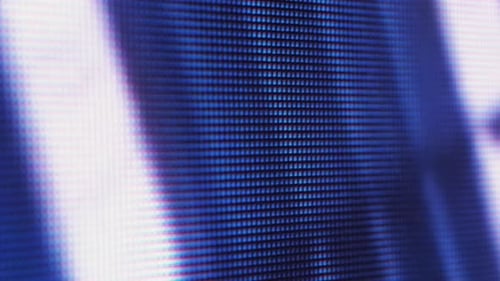 Outdoor Advertising Billboard LED for Advertising on City Street Close Up Macro of Pixels on Big