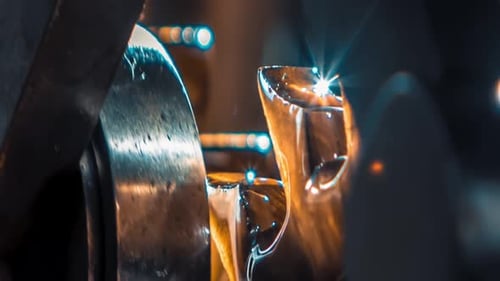 Close Up of Intricate Machine Gears and Parts