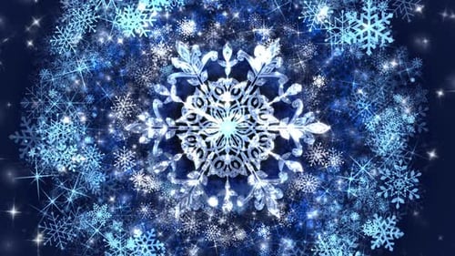 Sparkling Decorative Snowflakes Winter Holiday Background