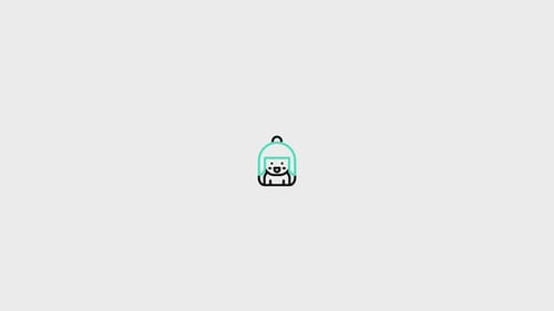 Minimalist Animated Person Icon with Beanie Reveal