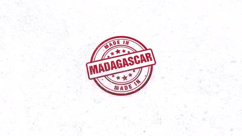 Made In Madagascar Rubber Stamp