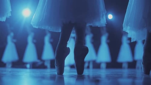 Ballet Dancers Performing on Stage