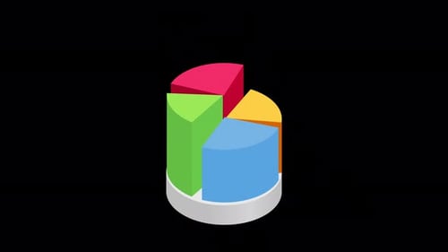 Modern 3D Pie Chart Animation for Corporate Data Analysis