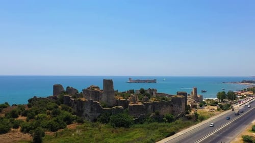 Ancient Kızkalesi castle.