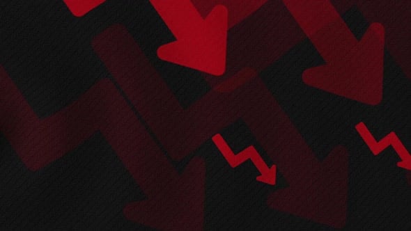 Decrease Red Arrow Wave Background Loop, Backgrounds Motion Graphics ft ...