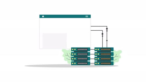 Vidéo d'animation sur le concept de serveur de données sécurisé 4k