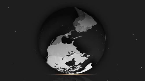 Global Rotating Map Animation for Business and Technology