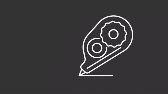 Animated correction tape white icon, Elements Motion Graphics ft ...