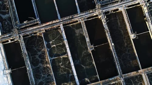Reservoirs with Processing Waste Water at Filtration Station
