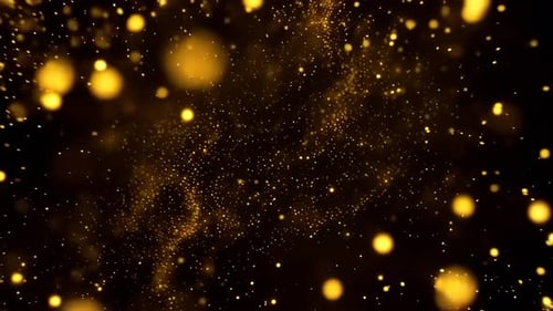 Floating golden particles motion background.mp4