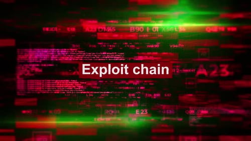 Exploit-Kettenwörter im Zusammenhang mit dem Hacken von Hi-Tech-Hintergründen