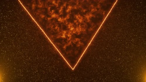 Dynamic Abstract Triangle Fiery Energy Background