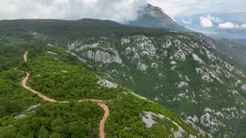 Nature's Paradise Aerial Perspective of the Lush Forest on the Mountain Range Near the Mediterranean