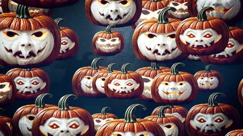 Animated Halloween Jack-o'-Lanterns Spooky Moving Background