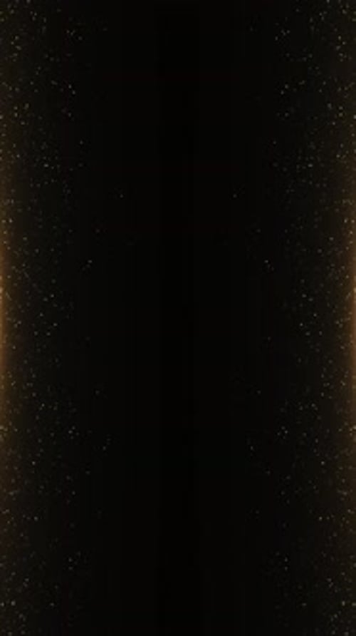 Vertical Golden Glitter Particles Overlay Background