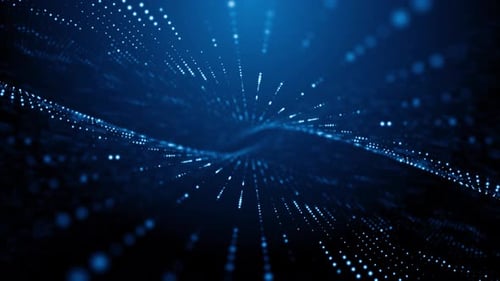 Futuristic Blue Digital Data Flow Background