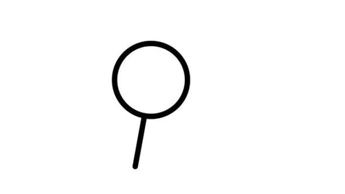 Animiertes Suchsymbol — Minimalistische Lupenbewegung