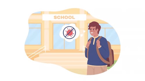 Animated Isolated Return to School