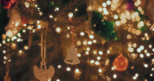 Christmas Tree Lights and Decorations Holiday Season