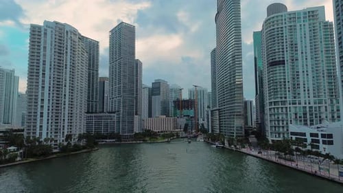 Miami Downtown Urban Skyline Waterfront City Miami Downtown.mov