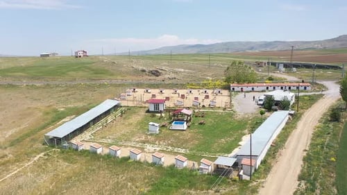 Vue aérienne de la ferme canine de Kangal