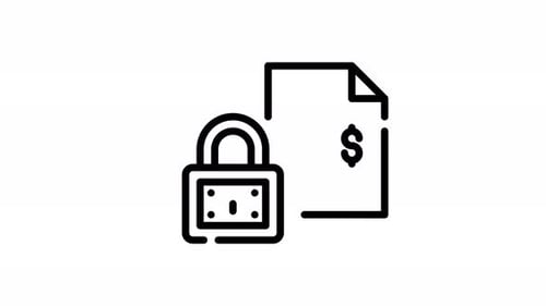 Secure Financial Document Icon Animation