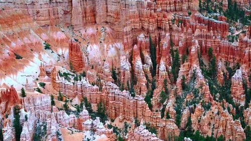 Panoramic landscape, Bryce canyon National park at sunset, US