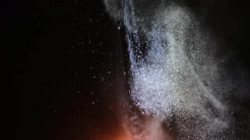Light and particles black background
