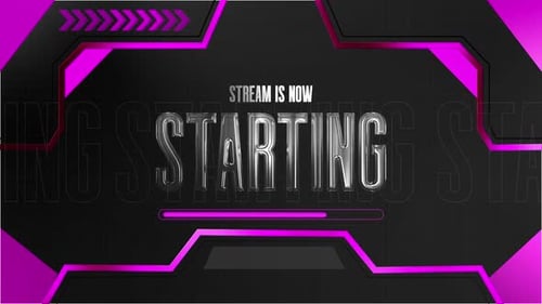 Twitch Stream Intro Overlay Animation With Purple Theme