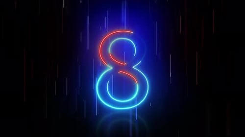 Countdown Timer With Animated Light Lines