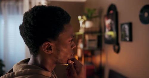 Pensive Adult at Home, Portrait Study