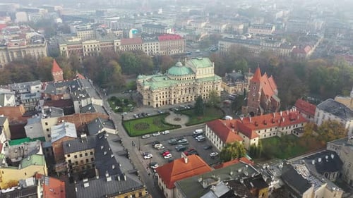 Aerial View of Krakow City, Poland