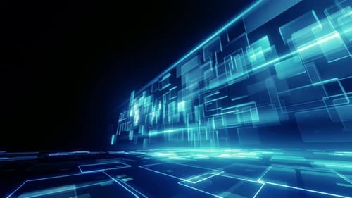 Abstract Technology background with ray lights line