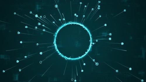 Glowing Digital Network Connection Technology Background