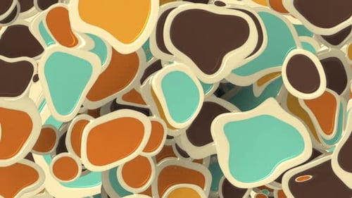 Dynamic Fluid Organic Blobs Retro Background Loop