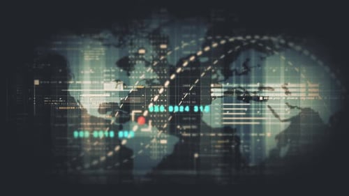 Benutzeroberfläche für Datenmatrixsimulationen mit modernster digitaler Umgebung mit dynamischem und immersivem Display