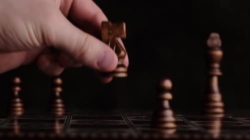 Person is Moving Horse Figure