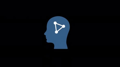 Mind Connection. Neural Network Icon Animation Video - Transparent