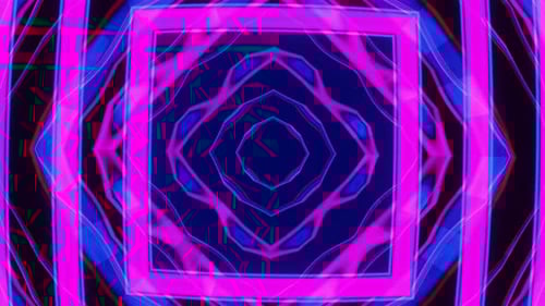 Abstract Neon Geometric Tunnel Loop Background