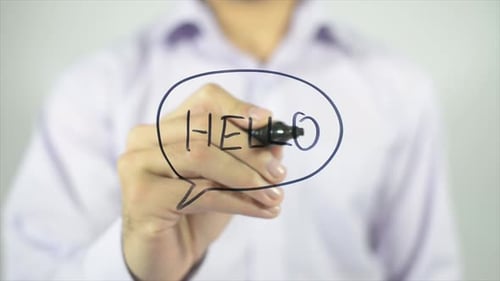 Hello, Writing on Screen