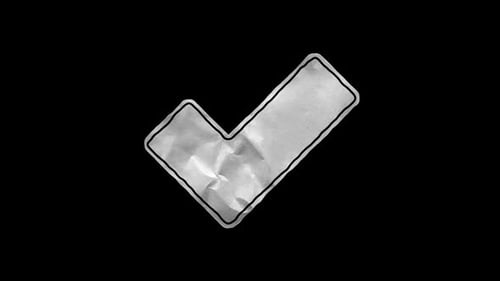 Crumpled Paper Checkmark Reveal Transition