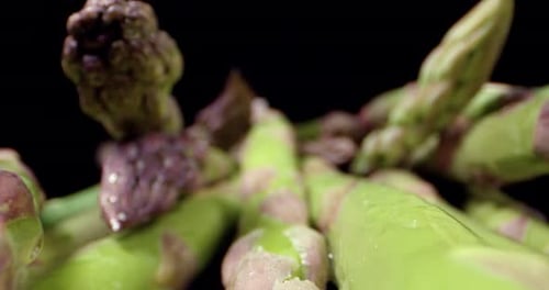 Frischer Spargel, grünes, hochwertiges, gesundes Gemüse, super Nahaufnahme