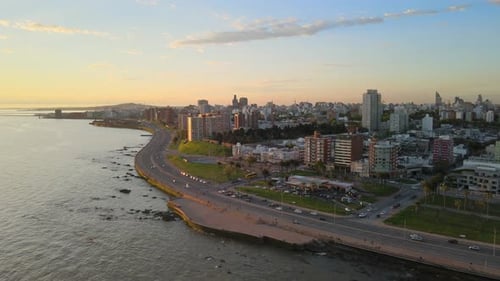 Fantastischer Sonnenuntergang Montevideo Uruguay