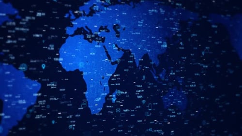 Global Planet Background Network Planet Map Earth Connection Exchange Big Data Analytics Business