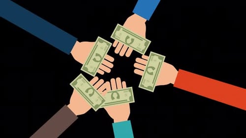 Animationsfilm „Hände zeigen Geld“ 4K auf Alpha