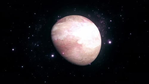 Glowing Futuristic Planet Rotating Space Background