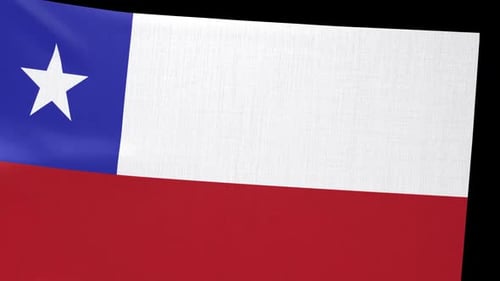 Realistic Waving Flag of Chile Animation