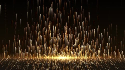 Golden Shimmering Particle Rain Loop Background