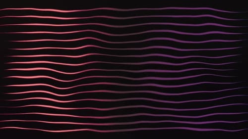 Abstract Glowing Pink Lines Waving Motion Background